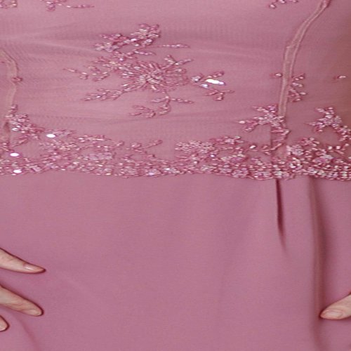 Rose Chiffon Formal Evening Dress – Mother of Bride & Groom Dress ...